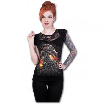 XL Schwarz Spirale Wächterin des Schlosses Shirt