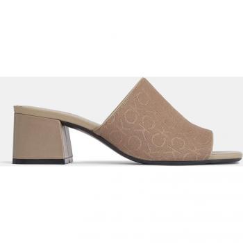 Mules de mujer CK con diseño jacquard y tacón ancho