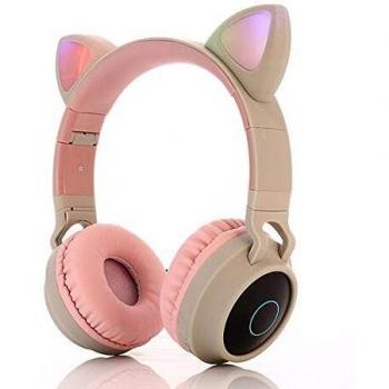 Cuffie pieghevoli per bambini e ragazze e adulti (rosa chiaro)