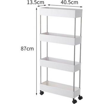 Étagère à roulettes pour cuisine et salle de bain