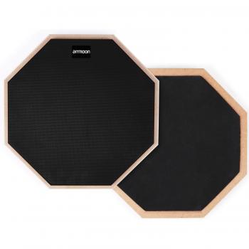 Silent 12-Inch Rubber Drum Practice Pad with Sticks and Carry Bag