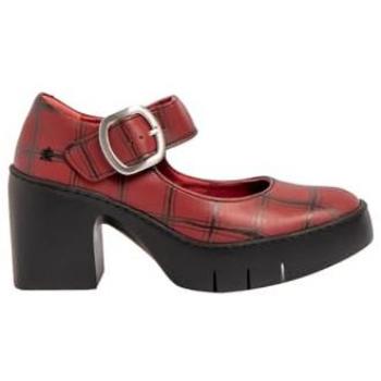 Zapatos con Tacón Art 1653F Rojo Tartan para Mujer