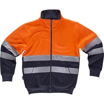 Sudadera CremaReflex HighVis UltraCuello Alto con Cremallera y Detalles Reflectantes