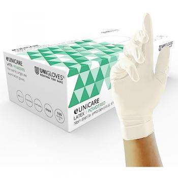 Unicare Latex Powdered Gloves - Medium - GS0023