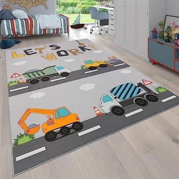 Tappeto Gioco Auto Antiscivolo Grigio Crema 80x150 cm