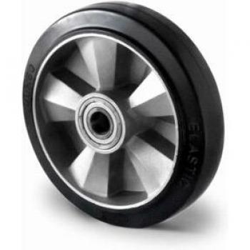 Vélo intégré CASCOO BAF4 – 200 mm de diamètre, 50 mm d’épaisseur, jante aluminium, plateau élastique, noir, double roulement à billes, 500 kg