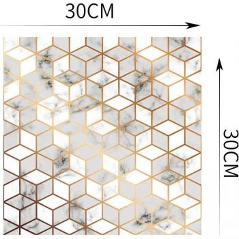 4 Stück geometrische PVC Bodenaufkleber für DIY Dekoration