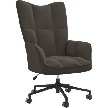 Sedia Relax Grigio Scuro in Velluto vitaXL