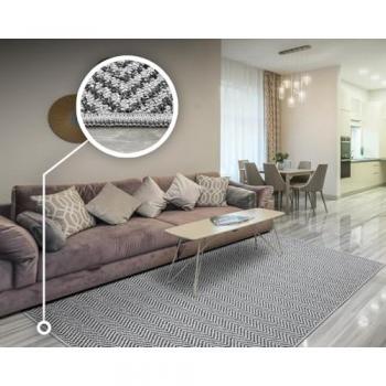 Alfombra Shamain Espiga Gris 200x250 cm