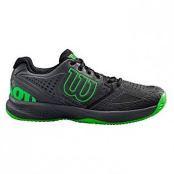 Wilson Kaos Comp 2.0, Chaussures de Tennis homme, Noir (Black/Ebony/Green Gecko), pointure 45.5 EU