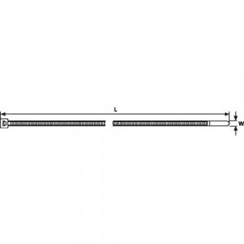 HellermannTyton Weatherproof Black Cable Tie 290 mm (3.50 mm) - 100 Pack
