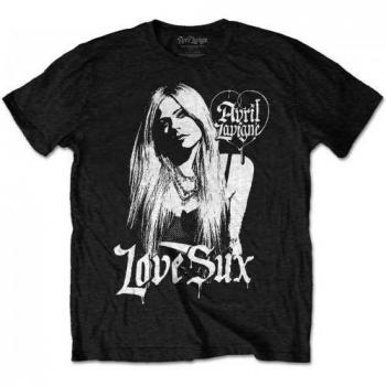 Avril Lavigne Baumwoll-T-Shirt Love Sux für Erwachsene XL