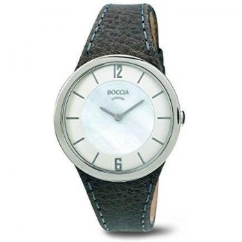Boccia Damen-Uhr 3161‑13 – Klassische Analogzeiger, Leder