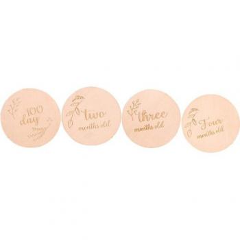 Wooden Newborn Milestone Photography Cards