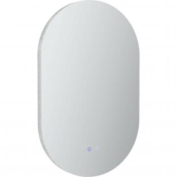 Espejo de Baño con Luces LED 81x51 cm Espejo de Pared con 3 Colores Interruptor Táctil Función de Desempañado Plata