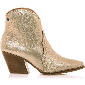 Botines de tacón MTNG mujer modelo Missouri oro con cremallera