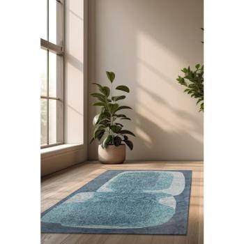 Novatrend Tapis Bleu Plat 240×340 cm