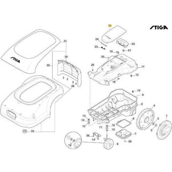 Couvercle d'Affichage Robot Tondeuse Stiga