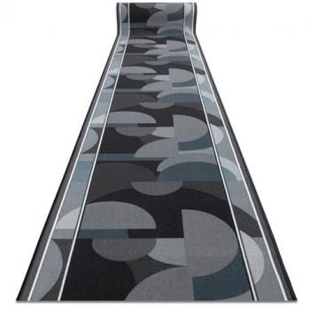 Malis Grey Runner with Anti‑Slip Geometric Pattern – 67 × 270 cm