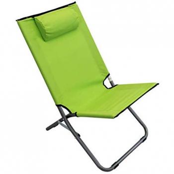 Milani Home Spiaggina Mare Sdraio Alta Acciaio Oxford Blu Per Campeggio