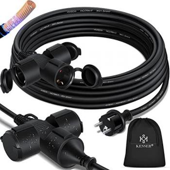 KESSER® IP44 Verlängerungskabel mit Schutzkappe für Outdoor-Nutzung
