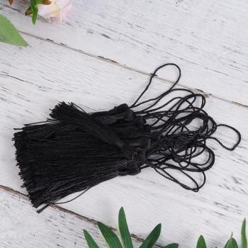 Black Tassels for DIY Jewelry, Earrings, Bracelets, Home Decor, Tags, Keychains, and Crafts