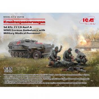 Militärkrankenwagen „Krankenpanzer“ Sd.Kfz. 251/8 Ausf.A – 1:35 Modell