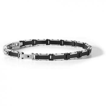 Bracciale Uomo Gioielli Comete Cross in Acciaio e Zircone UBR889