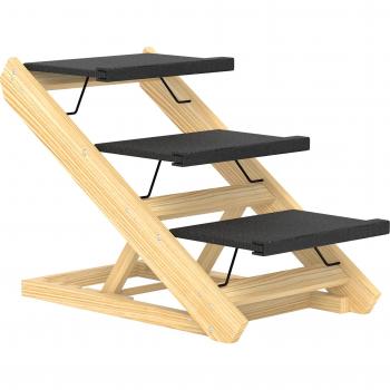 PawHut 3-Step Dog Stairs for Bed and Sofa