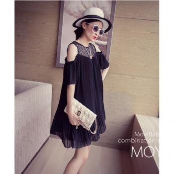 Lace Embroidered Maternity Shirt