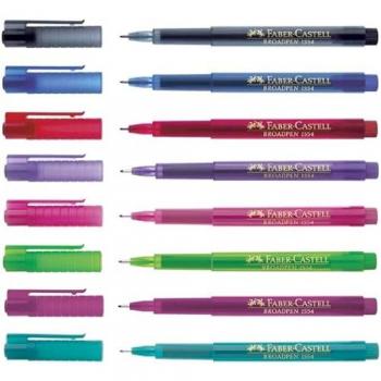 4x Faber-Castell, Schreibstifte, Finepen/Broadpen Document (Blau, 10 x)