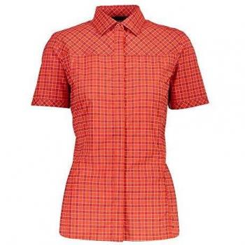 Blusa mujer corta manga stretch cherry scarlet