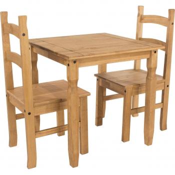 Corona Antique Waxed Pine Table and Chair Set