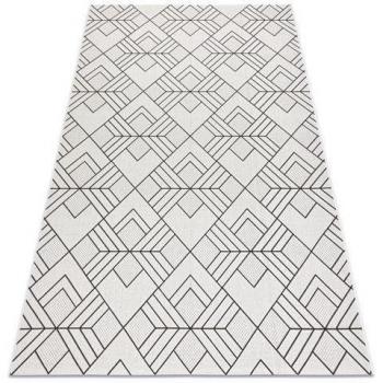 Cream and Grey Beige Flat Carpet