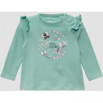 S.Oliver Mädchen Longsleeve mit Glitzer und Rüschen