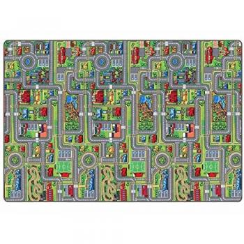 Primaflor-Ideen in Textil Kinderteppich »STREETS«, rechteckig, 5 mm Höhe, Straßen-Spiel-Teppich, Straßenbreite ca. 9 cm, Kinderzimmer bunt 5 mm bunt