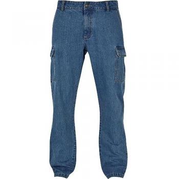 Pantaloni Cargo Bărbați Drepti Albastru Deschis