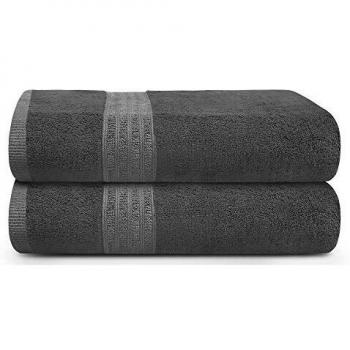 TRIDENT Badehandtuch Set - Soft Comfort - 2-teiliges Handtuch-Set, 100% luftige Baumwolle, 550 GSM, superweich, hochsaugfähig, Maschinenwäsche