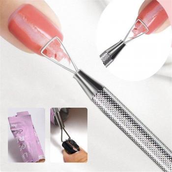 Stainless Steel Nail Polish Art Tools UV Gel Remover Triangle Stick for Women