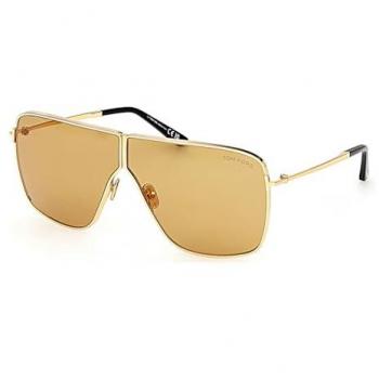Tom Ford Huxley Gold Yellow Unisex Sunglasses 68mm