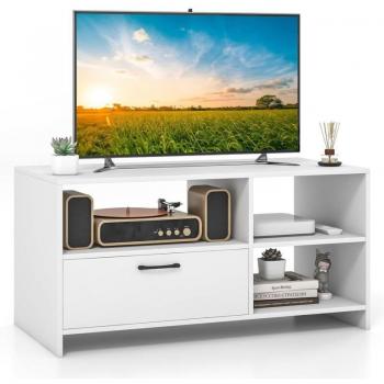 Consola Multimedia con Cajón y Compartimentos Abiertos