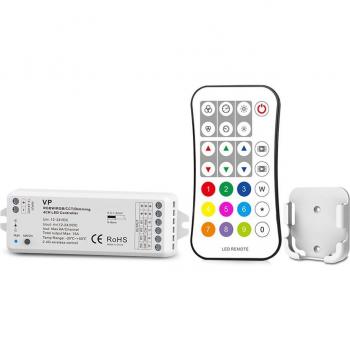 4-in-1 RGB RGBW LED Controller with RF Touch Remote, 12V/24V, 15A