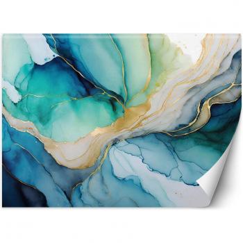 Azul Abstraído: Lona de Pared 100x70