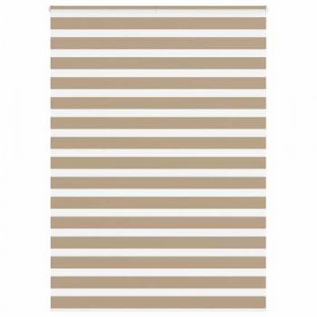 VidaXL Zebra Blind Sand Brown 165x230 cm Polyester