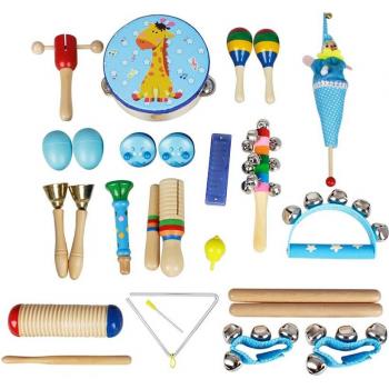 Set Ritmo y Sonido Pandereta Madera