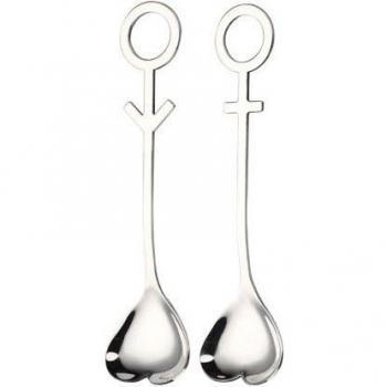 Birthday Heart Spoon Set with Gender Handle - 2pcs