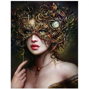 Broderie Diamant Artisanale Femme Masque