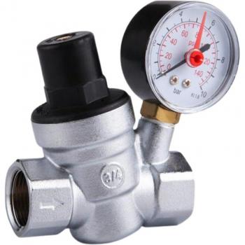 3/4 Inch Water Pressure Regulator with Gauge