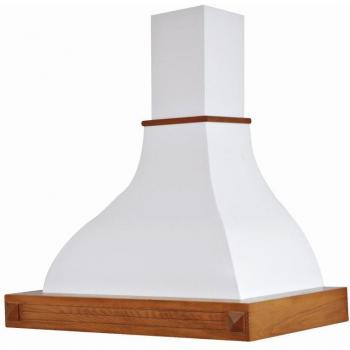 Cappa Legno Noce Intarsio Bianco 90