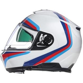 Nolan Casco Modular N100-6 Blanco-Azul-Rojo-Azul Claro